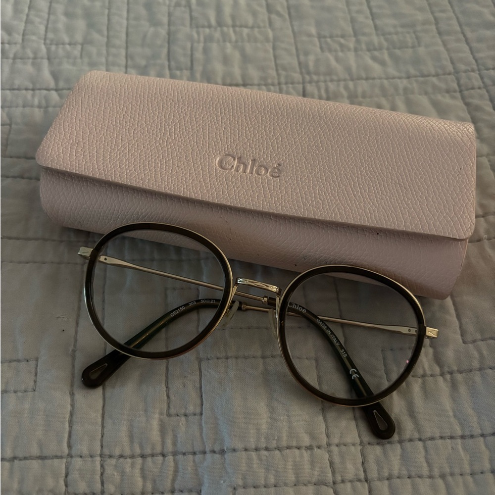 Chloé Brown Glasses with Pink Case